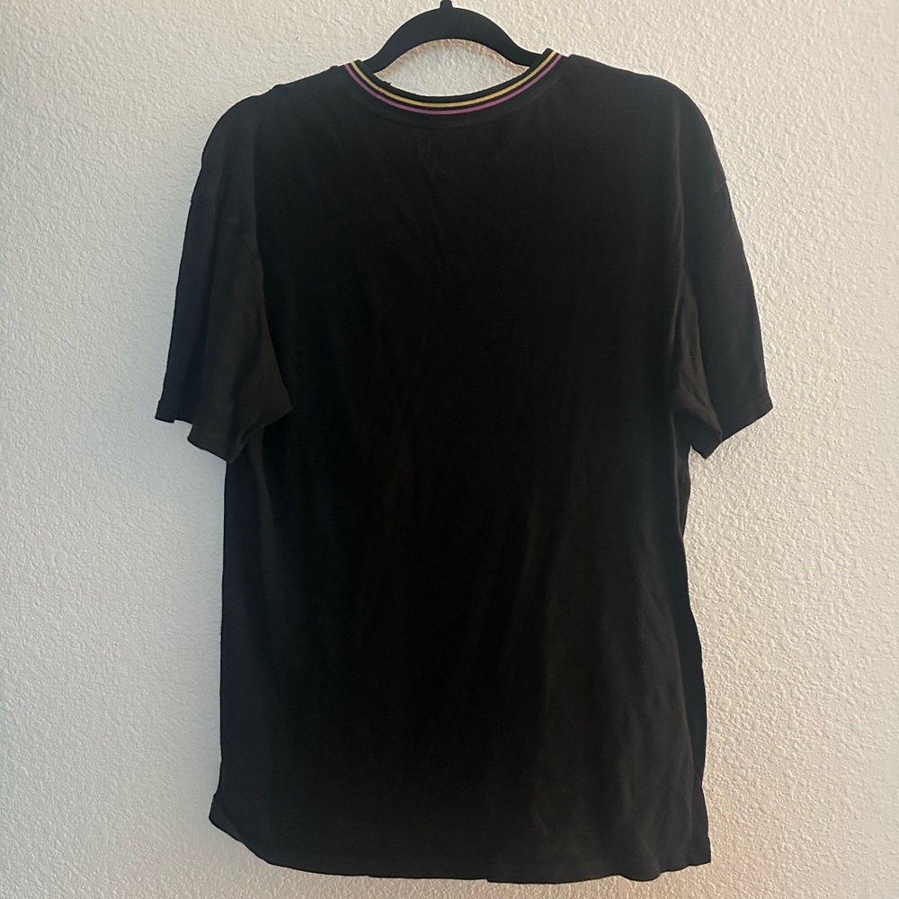 PacSun Basic Tee with Striped Collar 100% Cotton Size M - Picture 2 of 4